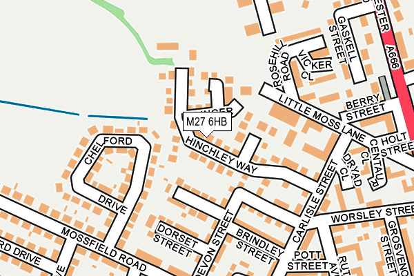M27 6HB map - OS OpenMap – Local (Ordnance Survey)