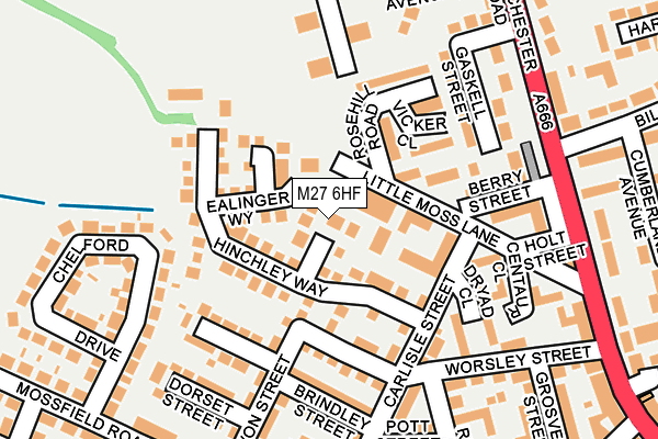 M27 6HF map - OS OpenMap – Local (Ordnance Survey)