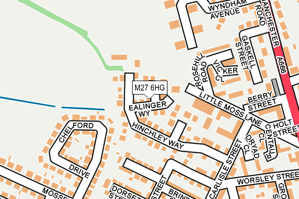 M27 6HG map - OS OpenMap – Local (Ordnance Survey)