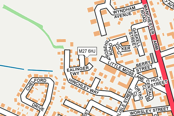 M27 6HJ map - OS OpenMap – Local (Ordnance Survey)
