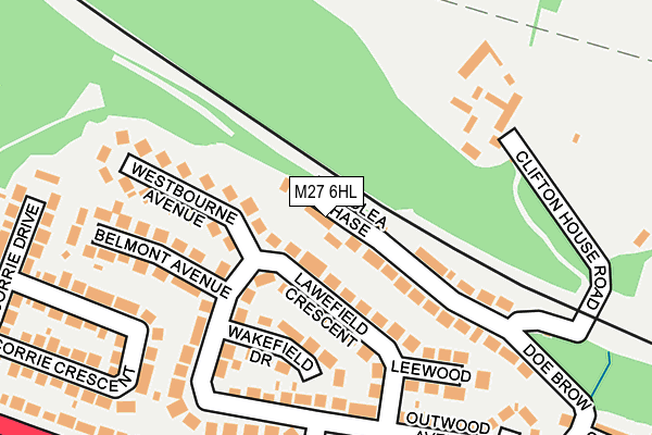 M27 6HL map - OS OpenMap – Local (Ordnance Survey)