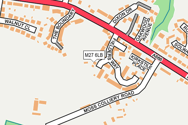 M27 6LB map - OS OpenMap – Local (Ordnance Survey)