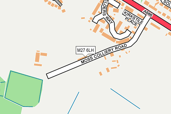 M27 6LH map - OS OpenMap – Local (Ordnance Survey)