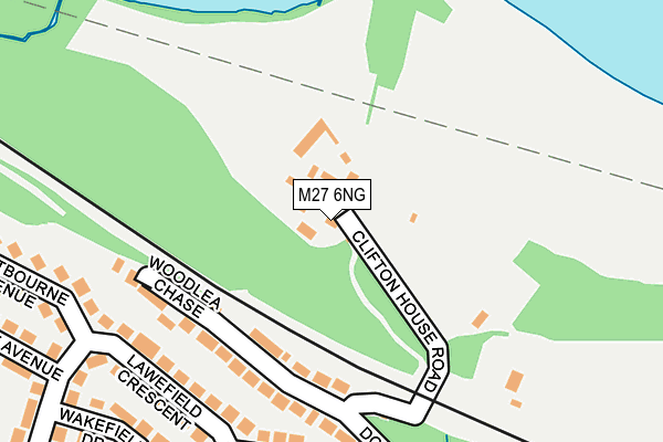 M27 6NG map - OS OpenMap – Local (Ordnance Survey)