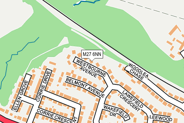 M27 6NN map - OS OpenMap – Local (Ordnance Survey)