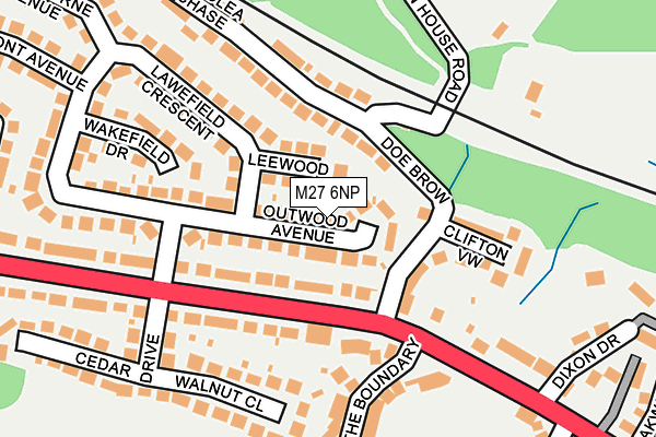 M27 6NP map - OS OpenMap – Local (Ordnance Survey)