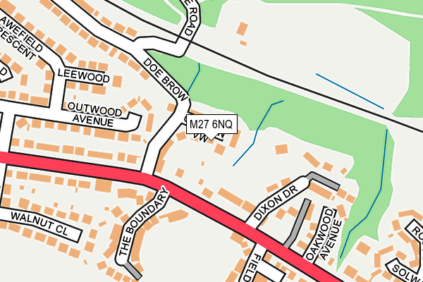 M27 6NQ map - OS OpenMap – Local (Ordnance Survey)