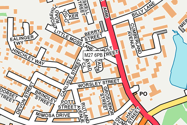 M27 6PB map - OS OpenMap – Local (Ordnance Survey)