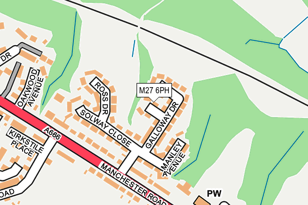 M27 6PH map - OS OpenMap – Local (Ordnance Survey)
