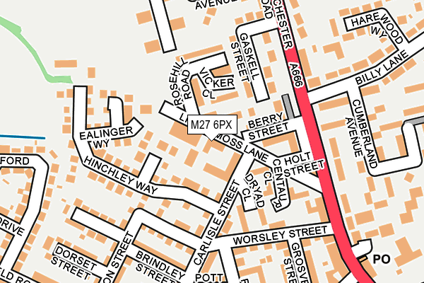 M27 6PX map - OS OpenMap – Local (Ordnance Survey)