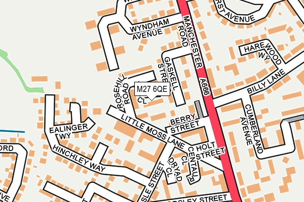 M27 6QE map - OS OpenMap – Local (Ordnance Survey)