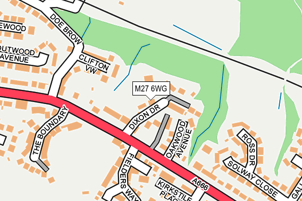 M27 6WG map - OS OpenMap – Local (Ordnance Survey)