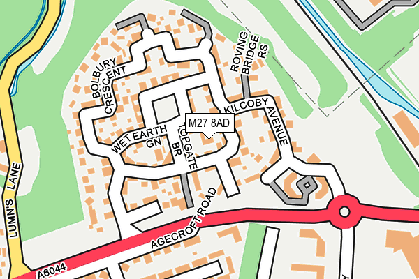 M27 8AD map - OS OpenMap – Local (Ordnance Survey)