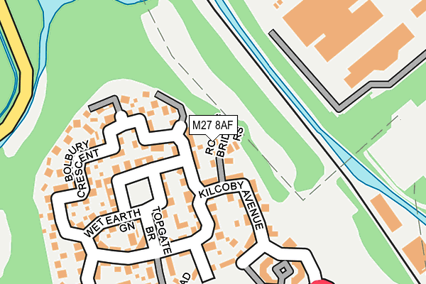 M27 8AF map - OS OpenMap – Local (Ordnance Survey)