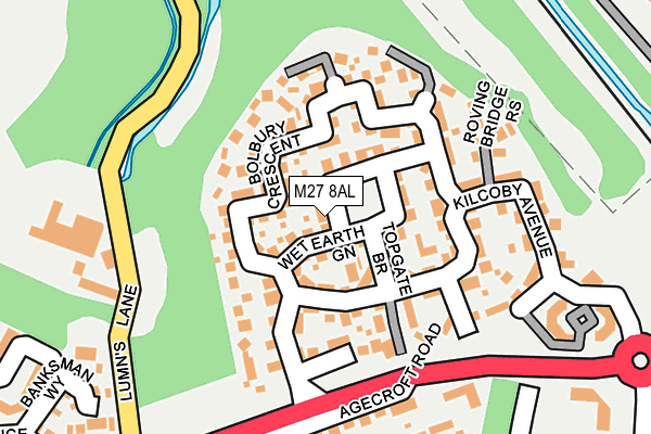 M27 8AL map - OS OpenMap – Local (Ordnance Survey)