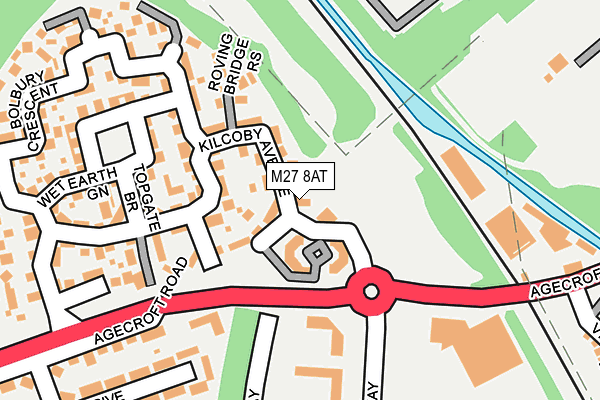 M27 8AT map - OS OpenMap – Local (Ordnance Survey)