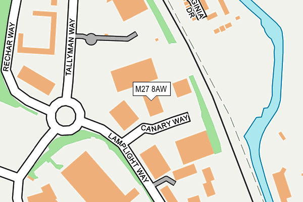 M27 8AW map - OS OpenMap – Local (Ordnance Survey)