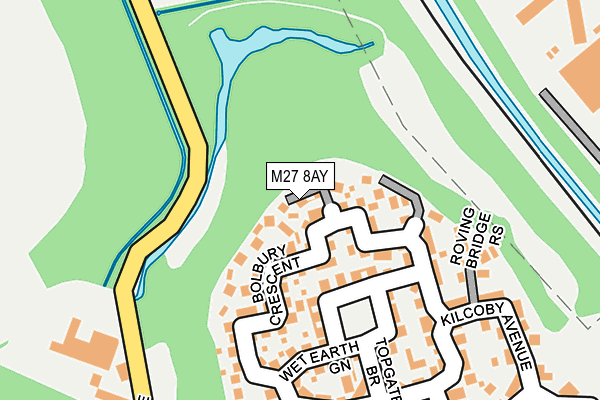 M27 8AY map - OS OpenMap – Local (Ordnance Survey)