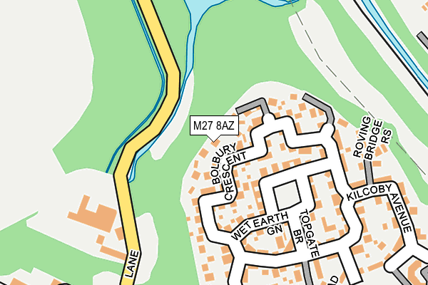 M27 8AZ map - OS OpenMap – Local (Ordnance Survey)