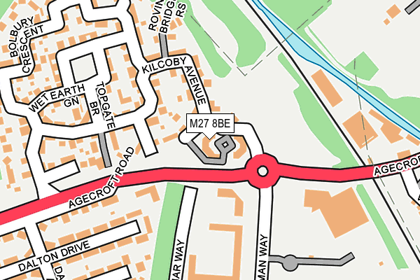 M27 8BE map - OS OpenMap – Local (Ordnance Survey)