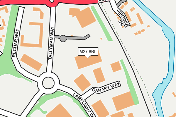 M27 8BL map - OS OpenMap – Local (Ordnance Survey)