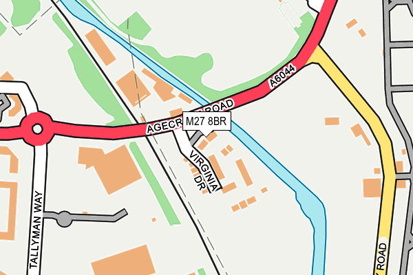 M27 8BR map - OS OpenMap – Local (Ordnance Survey)