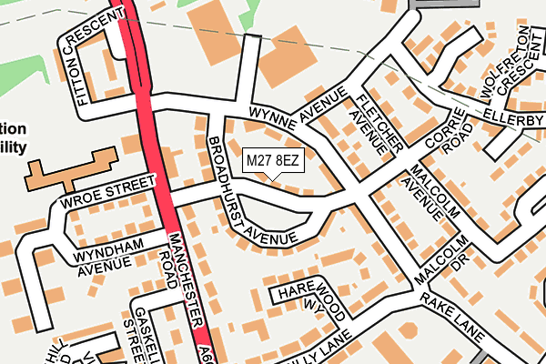 M27 8EZ map - OS OpenMap – Local (Ordnance Survey)