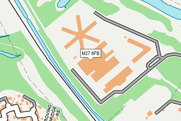 M27 8FB map - OS OpenMap – Local (Ordnance Survey)