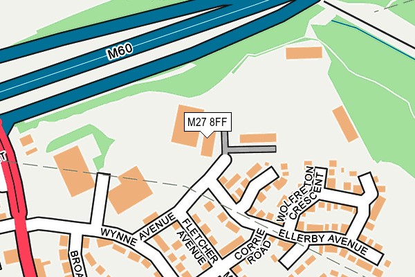 M27 8FF map - OS OpenMap – Local (Ordnance Survey)