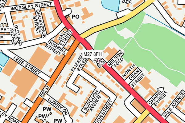 M27 8FH map - OS OpenMap – Local (Ordnance Survey)