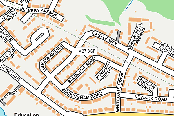 M27 8GF map - OS OpenMap – Local (Ordnance Survey)