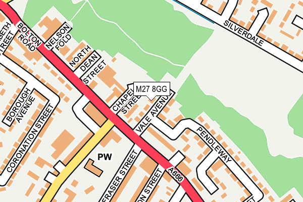 M27 8GG map - OS OpenMap – Local (Ordnance Survey)