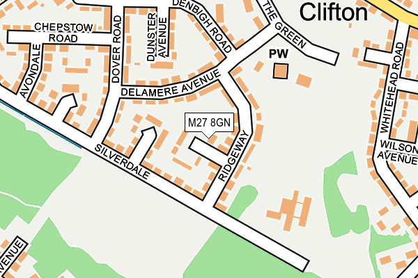 M27 8GN map - OS OpenMap – Local (Ordnance Survey)