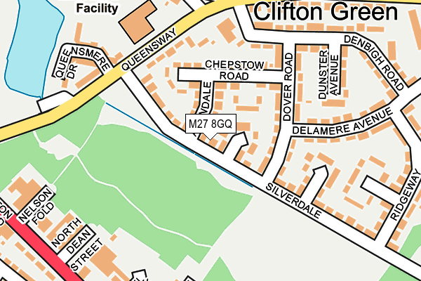 M27 8GQ map - OS OpenMap – Local (Ordnance Survey)