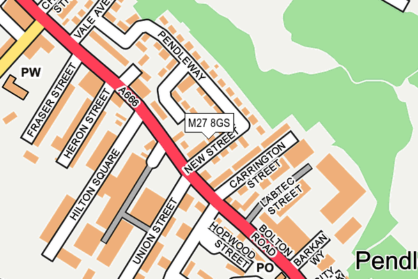 M27 8GS map - OS OpenMap – Local (Ordnance Survey)