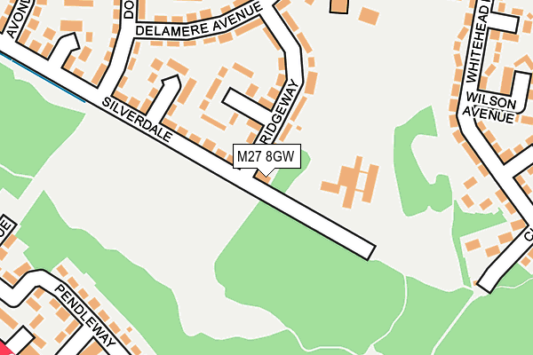 M27 8GW map - OS OpenMap – Local (Ordnance Survey)