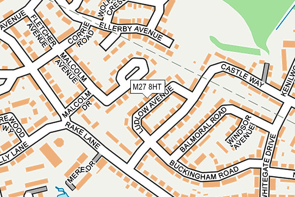 M27 8HT map - OS OpenMap – Local (Ordnance Survey)
