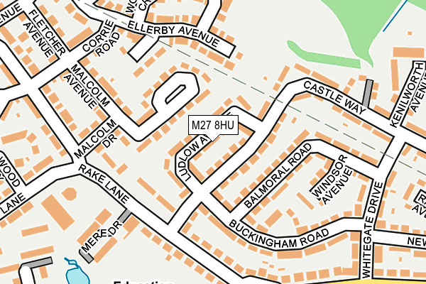 M27 8HU map - OS OpenMap – Local (Ordnance Survey)