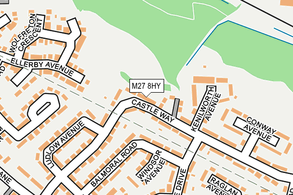 M27 8HY map - OS OpenMap – Local (Ordnance Survey)