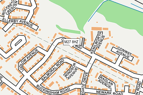 M27 8HZ map - OS OpenMap – Local (Ordnance Survey)