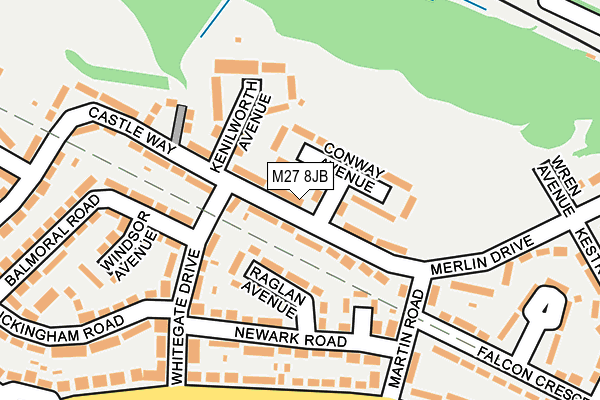 M27 8JB map - OS OpenMap – Local (Ordnance Survey)
