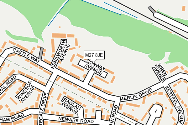 M27 8JE map - OS OpenMap – Local (Ordnance Survey)