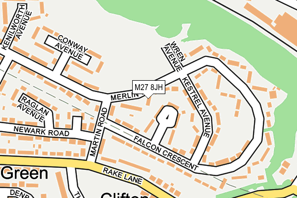 M27 8JH map - OS OpenMap – Local (Ordnance Survey)