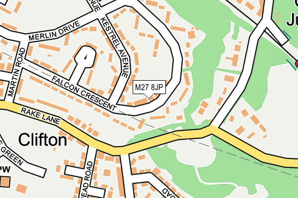 M27 8JP map - OS OpenMap – Local (Ordnance Survey)