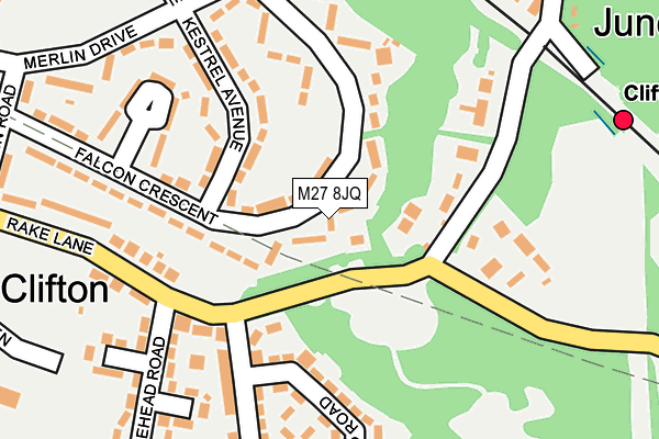M27 8JQ map - OS OpenMap – Local (Ordnance Survey)