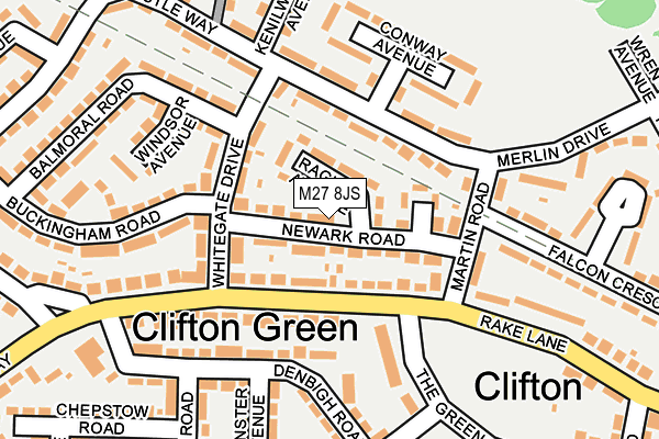 M27 8JS map - OS OpenMap – Local (Ordnance Survey)