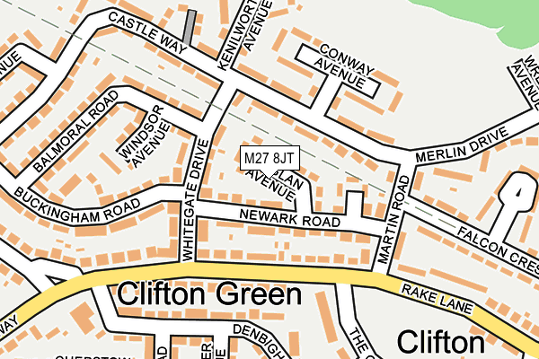 M27 8JT map - OS OpenMap – Local (Ordnance Survey)