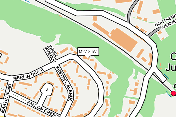 M27 8JW map - OS OpenMap – Local (Ordnance Survey)