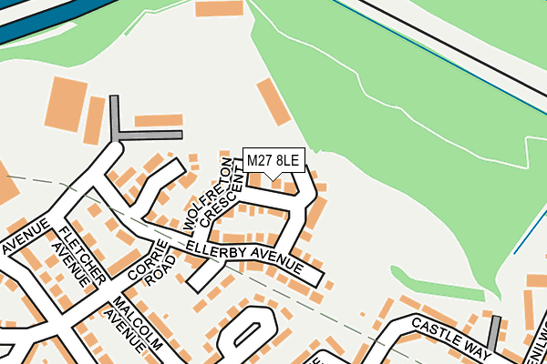 M27 8LE map - OS OpenMap – Local (Ordnance Survey)