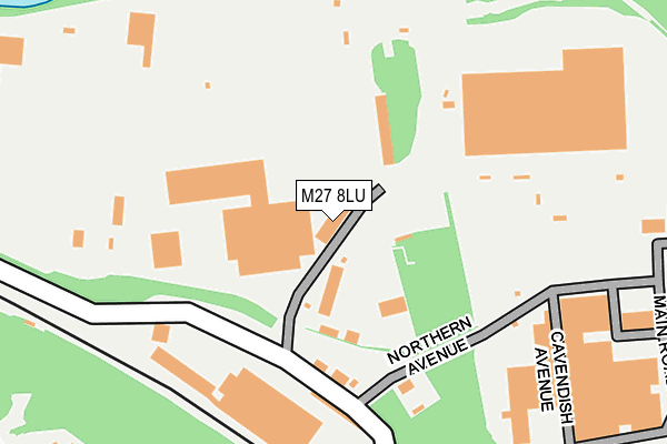 M27 8LU map - OS OpenMap – Local (Ordnance Survey)